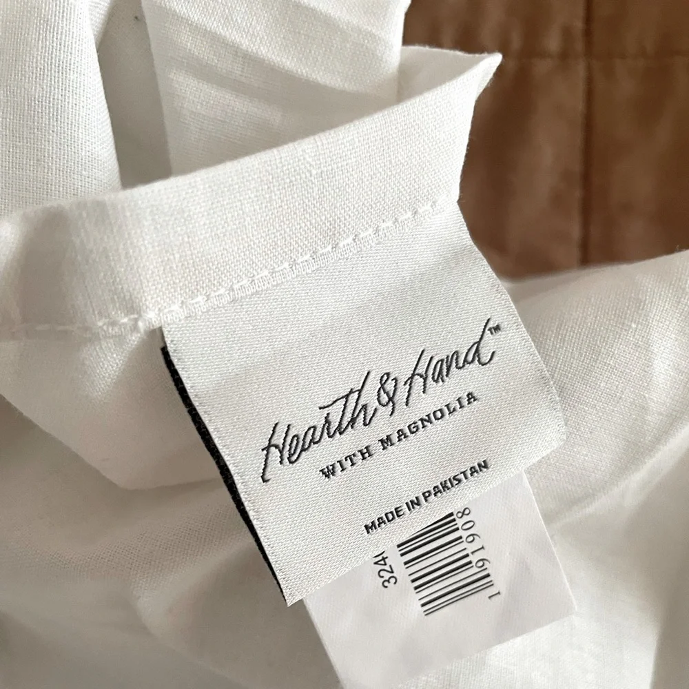 King Size Quilted Pillow ~White ~Sham Only - Hearth & Hand with Magnolia
